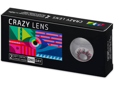 CRAZY LENS - Harlequin Black - giornaliere correttive (2 lenti) - Coloured contact lenses