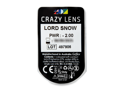 CRAZY LENS - Lord Snow - giornaliere correttive (2 lenti) - Blister pack preview