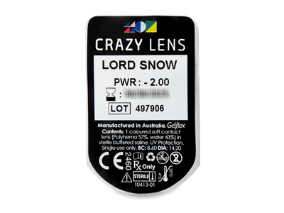 CRAZY LENS - Lord Snow - giornaliere correttive (2 lenti) - Blister pack preview