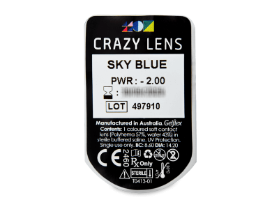 CRAZY LENS - Sky Blue - giornaliere correttive (2 lenti) - Blister pack preview