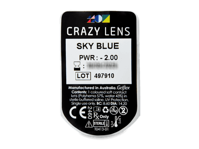 CRAZY LENS - Sky Blue - giornaliere correttive (2 lenti) - Blister pack preview