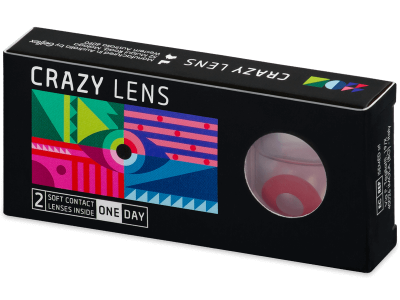 CRAZY LENS - Solid Red - giornaliere correttive (2 lenti) - Coloured contact lenses