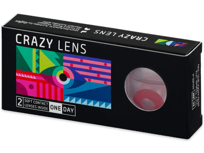 CRAZY LENS - Solid Red - giornaliere correttive (2 lenti) - Coloured contact lenses