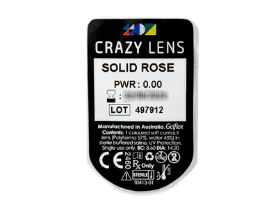 CRAZY LENS - Solid Rose - giornaliere non correttive (2 lenti) - Blister pack preview