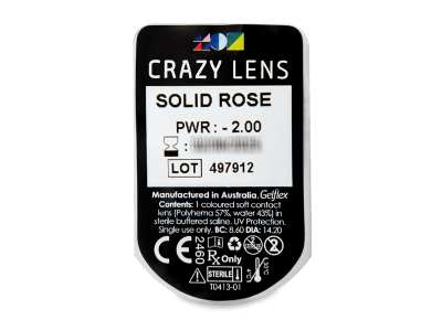 CRAZY LENS - Solid Rose - giornaliere correttive (2 lenti) - Blister pack preview