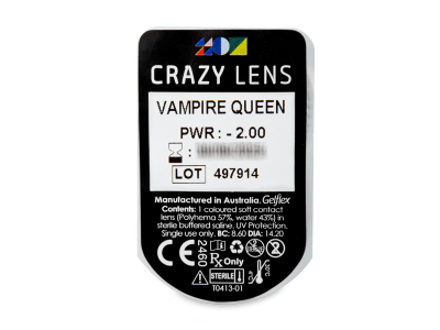 CRAZY LENS - Vampire Queen - giornaliere correttive (2 lenti) - Blister pack preview