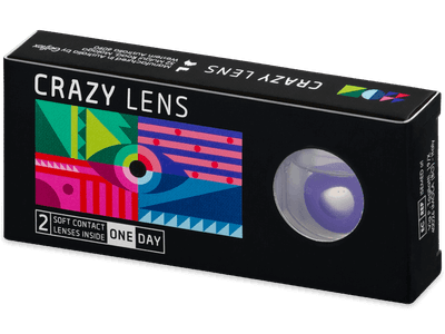 CRAZY LENS - Solid Violet - giornaliere correttive (2 lenti) - Coloured contact lenses