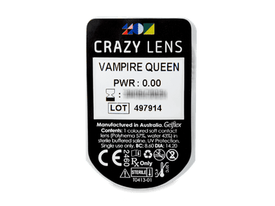 CRAZY LENS - Vampire Queen - giornaliere non correttive (2 lenti) - Blister pack preview