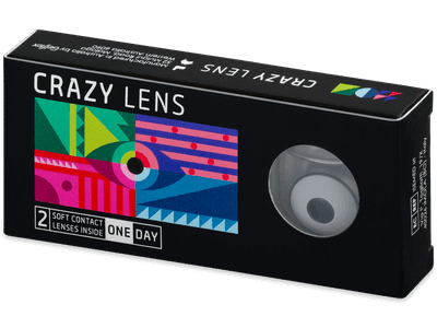 CRAZY LENS - White Black - giornaliere non correttive (2 lenti)