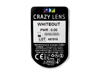 CRAZY LENS - WhiteOut - giornaliere non correttive (2 lenti) - Blister pack preview