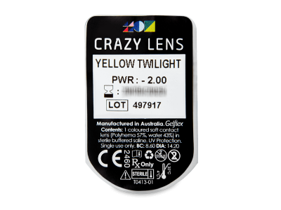 CRAZY LENS - Yellow Twilight - giornaliere correttive (2 lenti) - Blister pack preview