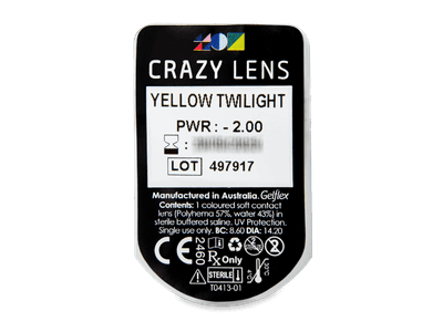 CRAZY LENS - Yellow Twilight - giornaliere correttive (2 lenti) - Blister pack preview