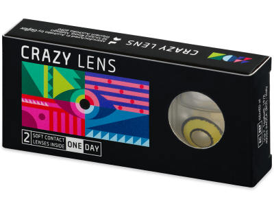 CRAZY LENS - Yellow Twilight - giornaliere correttive (2 lenti) - Coloured contact lenses