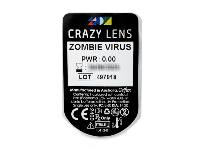 CRAZY LENS - Zombie Virus - giornaliere non correttive (2 lenti) - Blister pack preview