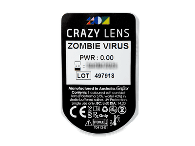 CRAZY LENS - Zombie Virus - giornaliere non correttive (2 lenti) - Blister pack preview