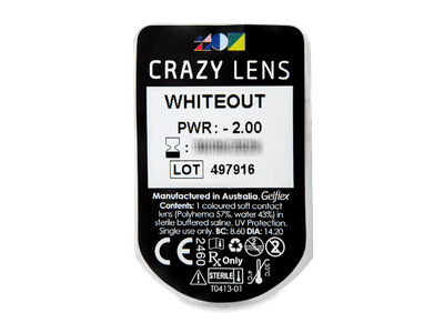 CRAZY LENS - WhiteOut - giornaliere correttive (2 lenti) - Blister pack preview