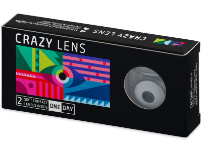 CRAZY LENS - White Black - giornaliere correttive (2 lenti) - Coloured contact lenses