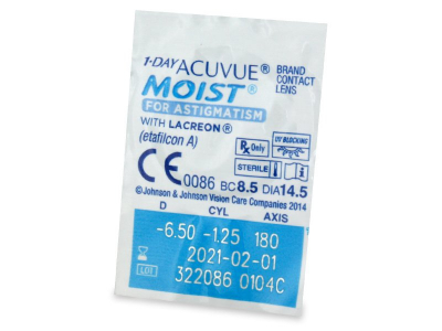 1 Day Acuvue Moist for Astigmatism (180 lenti) - Blister pack preview