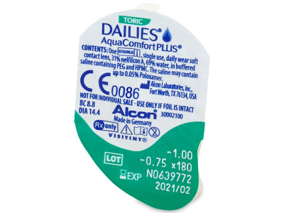 Dailies AquaComfort Plus Toric (180 lenti) - Blister pack preview