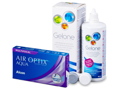 Air Optix Aqua Multifocal (3 lenti) + soluzione Gelone 360 ml