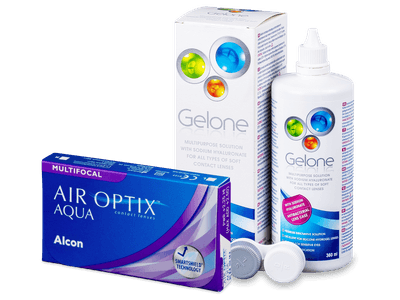 Air Optix Aqua Multifocal (3 lenti) + soluzione Gelone 360 ml