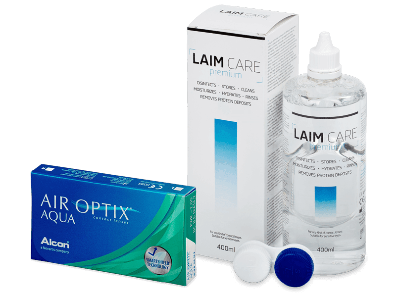 Air Optix Aqua (3 lenti) + soluzione Laim Care 400 ml - Package deal