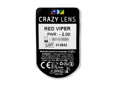 CRAZY LENS - Red Viper - giornaliere correttive (2 lenti) - Blister pack preview