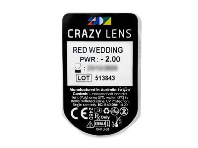 CRAZY LENS - Red Wedding - giornaliere correttive (2 lenti) - Blister pack preview