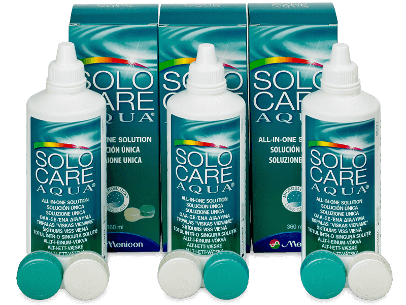 Soluzione SoloCare Aqua 3 x 360 ml - Economy 3-pack - solution