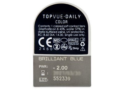 TopVue Daily Color - Brilliant Blue - giornaliere correttive (2 lenti) - Blister pack preview