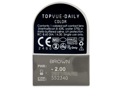 TopVue Daily Color - Brown - giornaliere correttive (2 lenti) - Blister pack preview