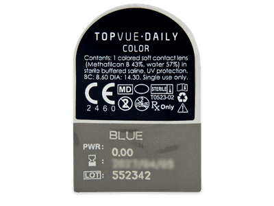 TopVue Daily Color - Blue - giornaliere non correttive (2 lenti) - Blister pack preview