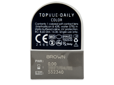 TopVue Daily Color - Brown - giornaliere non correttive (2 lenti) - Blister pack preview