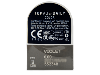 TopVue Daily Color - Violet - giornaliere non correttive (2 lenti) - Blister pack preview