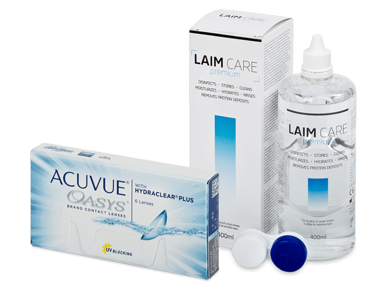 Acuvue Oasys (6 lenti) + soluzioni LAIM CARE 400 ml - Package deal