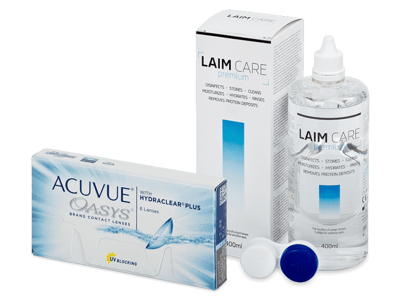 Acuvue Oasys (6 lenti) + soluzione Laim Care 400 ml - Package deal