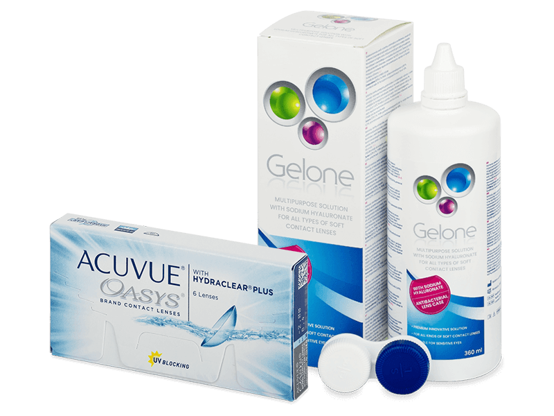 Acuvue Oasys (6 lenti) + soluzioni Gelone 360 ml - Package deal