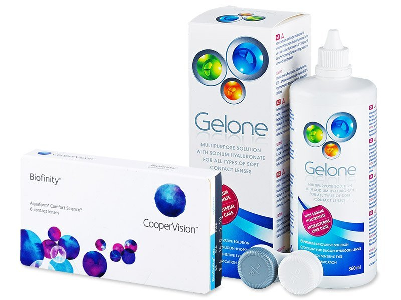 Biofinity (6 lenti) + soluzioni Gelone 360 ml - Package deal