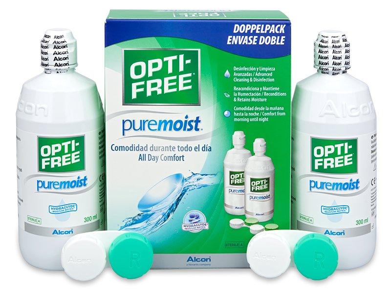 Soluzione OPTI-FREE PureMoist 2 x 300 ml  - Economy duo pack - solution