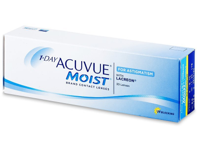 1 Day Acuvue Moist for Astigmatism (30 lenti) - Toric contact lenses