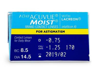 1 Day Acuvue Moist for Astigmatism (30 lenti) - Previous design