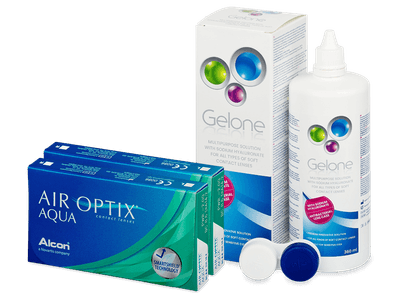 Air Optix Aqua (2x3 lenti) + soluzione Gelone 360 ml - Previous design